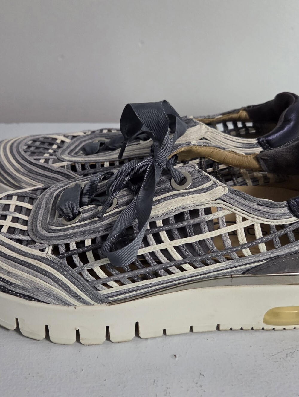 Soft Waves Platform Ribbon Sneaker Size 38 1/2